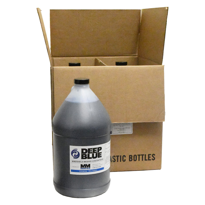 Deep Blue Concentrated Windshield Washer Fluid. 1 Case - 4 Gallons. Makes 5,500 Gallons.